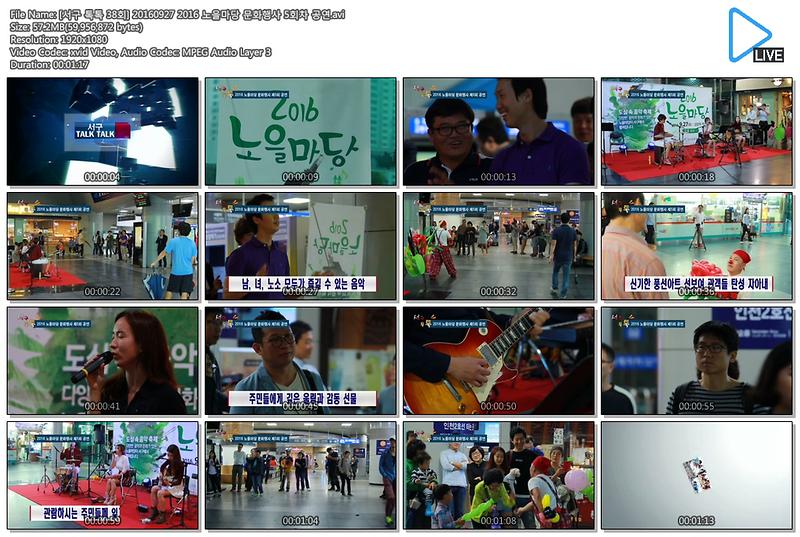 [서구 톡톡 38회] 20160927 2016 노을마당 문화행사 5회차 공연 사진
